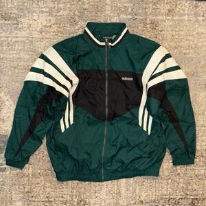 Adidas Vintage 90s Green/Black/White Track Jacket Size Mens XXL